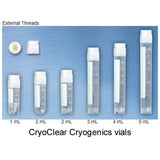 CryoClear cryogenic vials, (STERILE) external thread (EMS)