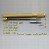 Precision diamond scribes and pin vice handle