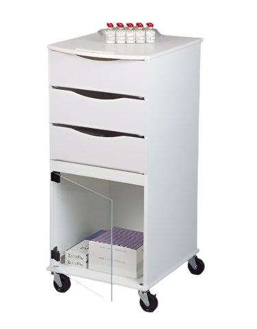 Space saving lab cart