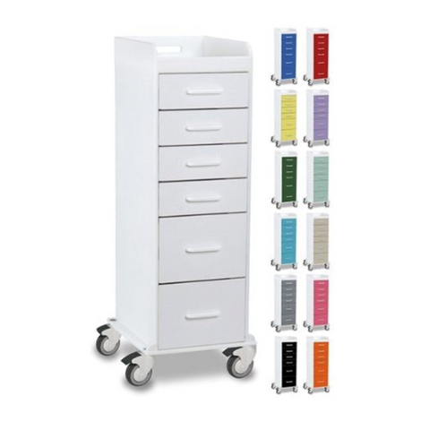 TrippNT tall locking 6-drawer carts