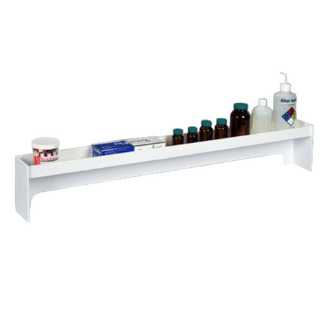 Fume hood storage shelves, PVC