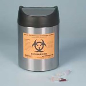 Benchtop disposal can, biohazard