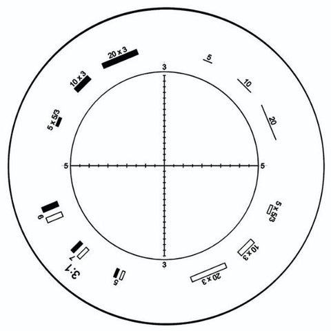 G22 eyepiece reticles, Walton and Beckett for asbestos (EMS)