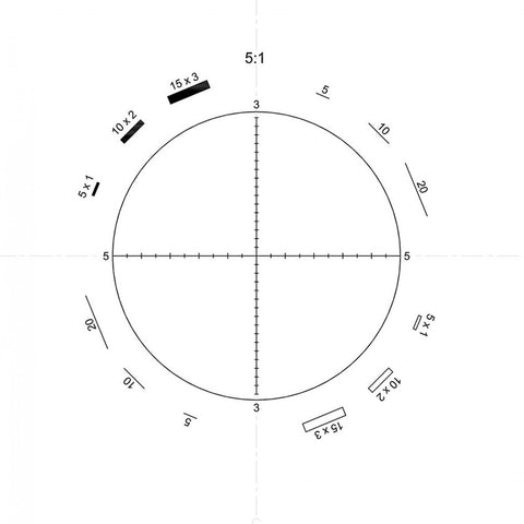 G24 eyepiece reticles, Walton and Beckett for asbestos (EMS)