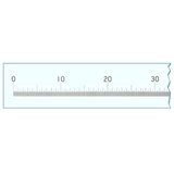 Peak glass measuring scales for stereo viewers (EMS)
