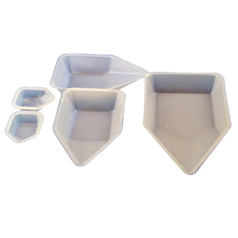 Plastic weighing canoes