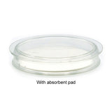 Petri dishes and absorbent pads, one-handed opening