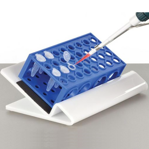 Angled tube rack stand