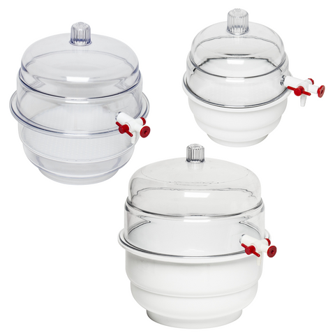 Space Saver vacuum desiccators, clear PC