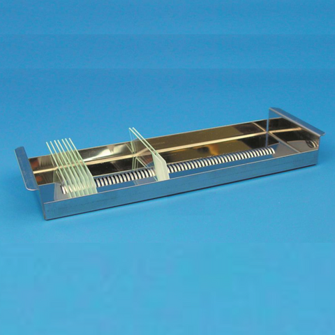 Stainless steel horizontal slide rack, 60 slides