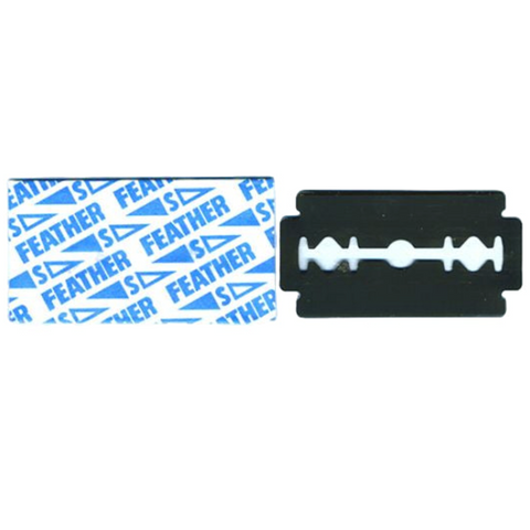 Feather carbon steel razor blades, non-wax type, double edge