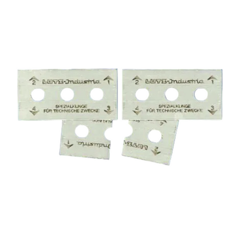 Lutz breakable carbon steel razor blades, double edge
