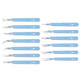 Swann-Morton stainless steel scalpels with plastic handle, sterile (EMS)