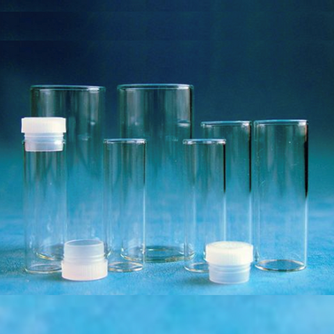 Glass shell vials, PE cap