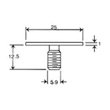 SEM specimen mount for Hitachi S-500, pin mount