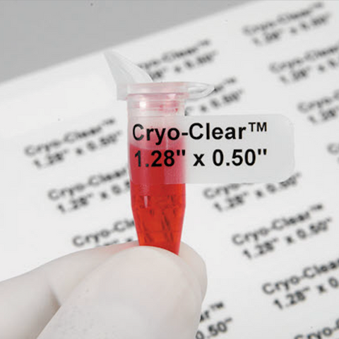 Laser Cryo-Clear labels, sheets (EMS)