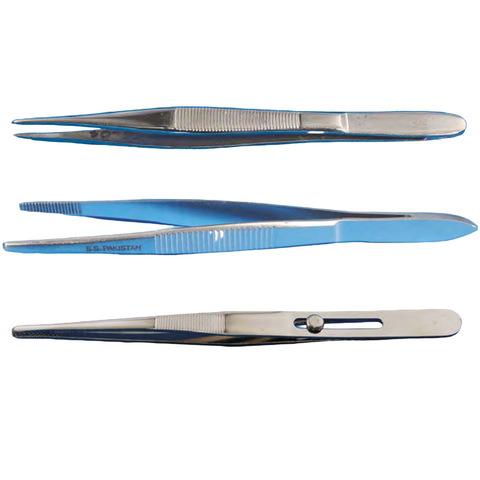 Handling forceps with serrated jaws
