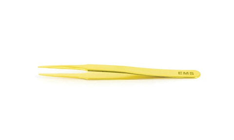 EMS gold plated tweezers, style 2A