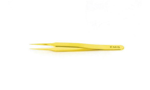 EMS gold plated tweezers, style 4