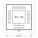 Critical dimension magnification standards, X-axis
