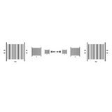 Critical dimension magnification standards, X-axis
