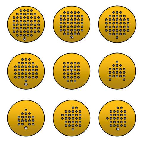 Universal multi-element microanalysis standard blocks, brass