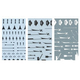 Dry transfer sheets, arrows