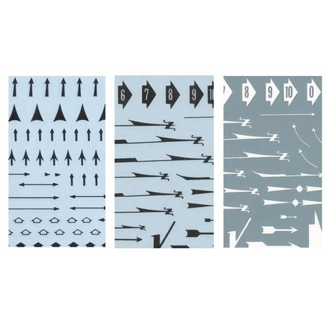 Dry transfer sheets, arrows