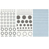 Dry transfer sheets, symbols and punctuation
