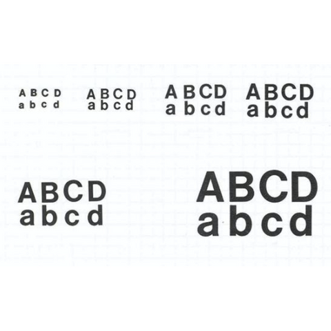 Dry transfer sheets, A-Z upper/lower case, black