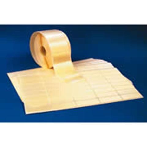 Satin cloth labels, rolls and sheets