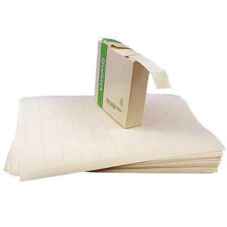 Microscope slide end labels, sheets and rolls