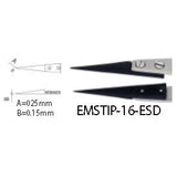 Dumont tweezers style WA1, replaceable ESD tips (EMS)