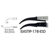 Dumont tweezers style WA1, replaceable ESD tips (EMS)