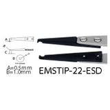 Dumont tweezers style WA1, replaceable ESD tips (EMS)