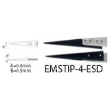 Dumont tweezers style WA1, replaceable ESD tips (EMS)