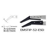 Dumont tweezers style WA1, replaceable ESD tips (EMS)