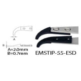 Dumont tweezers style WA1, replaceable ESD tips (EMS)