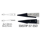 Dumont tweezers style WA1, replaceable ESD tips (EMS)