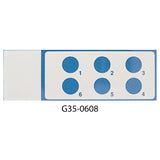 PTFE printed microscope slides, round wells