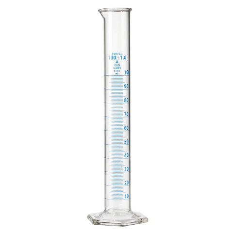 Glass measuring cylinders, certified (EMS)