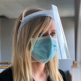 Disposable face shields, unassembled