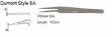 Dumont tweezers style 5A, serrated grip (EMS)