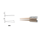 Dumont tweezers style WA1, replaceable buxus tips (EMS)