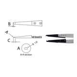 Dumont tweezers style WA1, replaceable ESD tips (EMS)