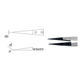 Dumont tweezers style WA1, replaceable ESD tips (EMS)