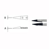 Dumont tweezers style WA1, replaceable ESD tips (EMS)