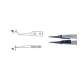 Dumont tweezers style WA1, replaceable STD tips (EMS)