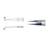 Dumont tweezers style WA1, replaceable STD tips (EMS)