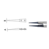 Dumont tweezers style WA1, replaceable STD tips (EMS)